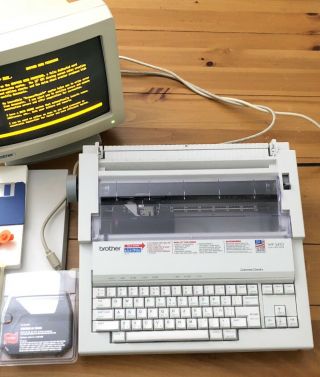 Vintage Brother Wp - 3410 Word Processor & Monitor Electric Typewriter