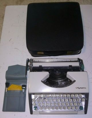 Old Vintage Antique Portable Typewriter Olympia Case Western Germany