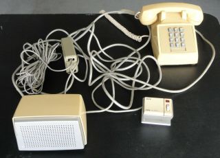 Rare Vtg Bell System Phone Western Electric Telephone Loudspeaker Set Speaker