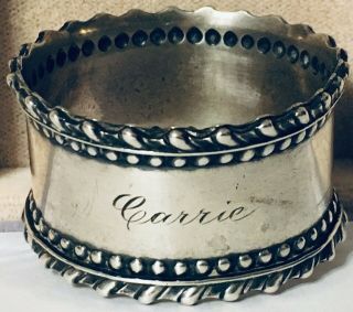 Vintage Sterling Silver Napkin Ring Towle 8661 Carrie
