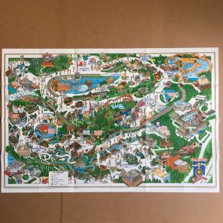 1993 Vintage Opryland Usa Map Of Themepark Country Music Cmt