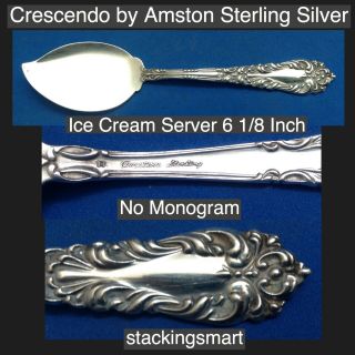 Crescendo By Amston Ice Cream Sterling Silver Ice Cream No Monogram 6 1/4 Inches