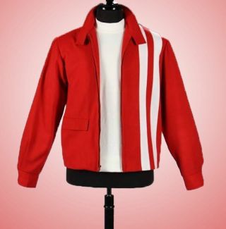 Elvis Presley Speedway Vintage Classy Red Cotton White Stripes Jacket