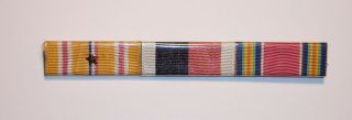 Ww2 Plastic Coated Ribbon Bar For Pacific Straight Pin Backing 1/2 Wide Ribbons