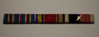 Ww2 & Post War Ribbon Bar With Berlin Airlift Device