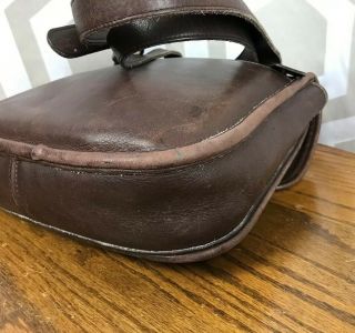 COACH VINTAGE LARGE BROWN LEATHER SIDE PACK SCOOTER BAG 9979 USA - RARE HTF 8