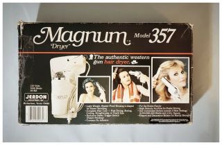 Vintage 1981 Magnum Hair Dryer Model 357 Western Gun Revolver Jerdon Great 8
