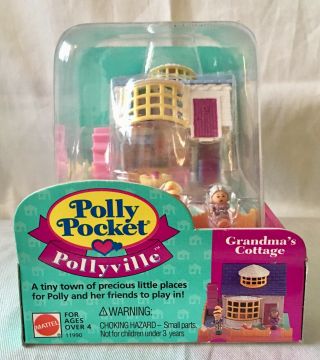 Vtg Polly Pocket 1994 Grandma’s Cottage Pollyville House Dolls