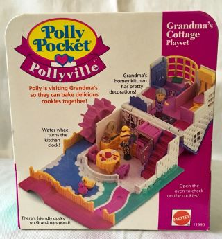 VTG Polly Pocket 1994 Grandma’s Cottage Pollyville House Dolls 8