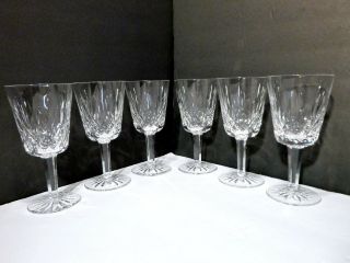 Vintage Waterford Crystal Lismore (1957 -) Set Of 6 Water Goblets 6 7/8 "