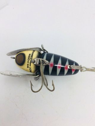 Vintage Heddon Crazy Crawler Fishing Lure Early Donaly Clip Red Dots On Belly