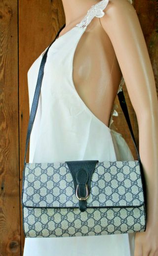 Vintage Gucci Ophidia Accessory Leather Crossbody Blue Web Supreme Gg Bag