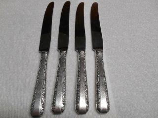 Set Of 4 Towle Candlelight Sterling Silver 8.  5 " French Hollow Knives No Mono