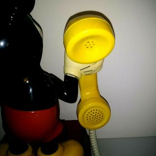VTG 1976 MICKEY MOUSE ROTARY DIAL TELEPHONE Phone Figure Walt Disney 5