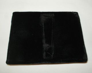 Vintage Lin Bren Black Velvet Clutch with Belt Loop Evening Bag Purse 4