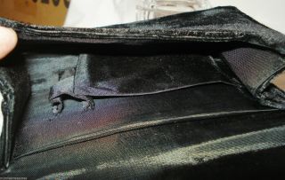 Vintage Lin Bren Black Velvet Clutch with Belt Loop Evening Bag Purse 5