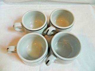 20 Vintage Shenango Restaurant Stackable Mugs Green Stripe 3