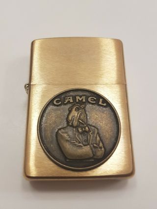 Joe Camel Brass Zippo Vintage Rear 60th Anniversary Cigarette Lighter
