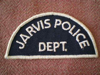 Vintage Obsolete Jarvis Ontario Police Cloth Shoulder Badge Insignia