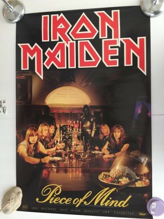 Iron Maiden Piece Of Mind Rare Vintage 2 Promo Posters 