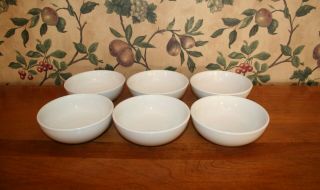 Vintage Russel Wright Iroquois Casual White - 6 Coupe Cereal Bowls (5 - 1/4 ")