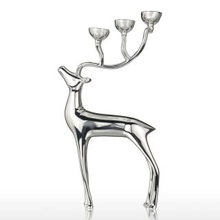 Alloy Candle Holders Deer 6 Metal Arms Candlestick Party Wedding Home Decor