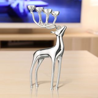 Alloy Candle Holders Deer 6 Metal Arms Candlestick Party Wedding Home Decor 4