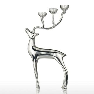 Alloy Candle Holders Deer 6 Metal Arms Candlestick Party Wedding Home Decor 7