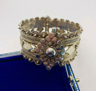 Vintage Jewellery Ornate Silver Cuff Bangle (65g)