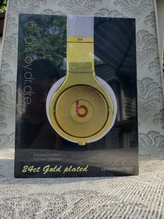 24ct Gold Plated Beats Pro - Rare Gold White - Limited Collectors Edition