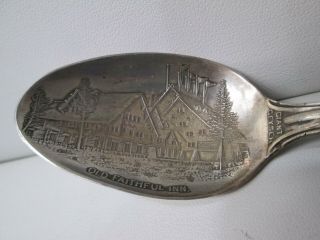 Old Faithful Inn Yellowstone Park Sterling Silver Souvenir Spoon 3