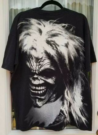 Vintage Iron Maiden Brave World Tour Shirt 2000 Front & Back Eddie Beast Xl