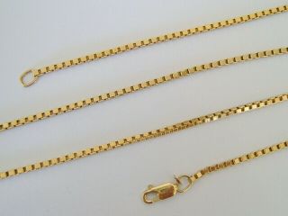 Vintage 20 Inch 9ct Gold Box Chain