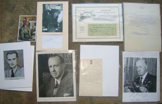 Nine Inventors Autograph Vintage Photos And Letters - Very Rare