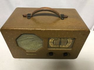 Vintage 1938 Westinghouse Portable Tube Radio With Bluetooth Input 2