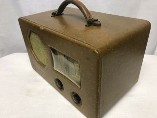 Vintage 1938 Westinghouse Portable Tube Radio With Bluetooth Input 3