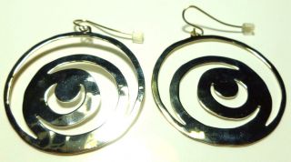 Rlm Studio Robert Lee Morris Round Swirl Tribal Sterling Silver Large Earrings