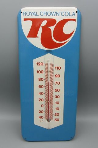 Vintage Royal Crown Rc Cola Thermometer Sign - Approx.  13 " Tall /