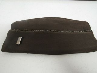 Wwii Us Army Officers 1lt Chocolate Overseas Cap Solid Shape No Issues.