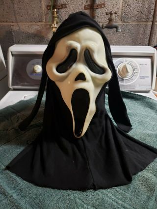 Fantastic Faces Ghostface Scream Mask Vintage Cloth Fun World Div Rare 2