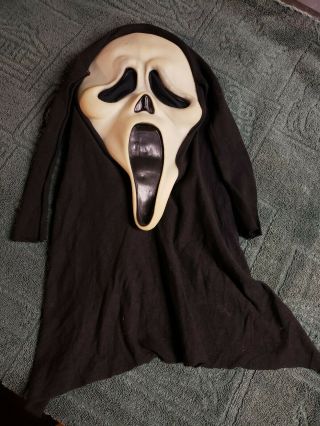 Fantastic Faces Ghostface Scream Mask Vintage Cloth Fun World Div Rare 7