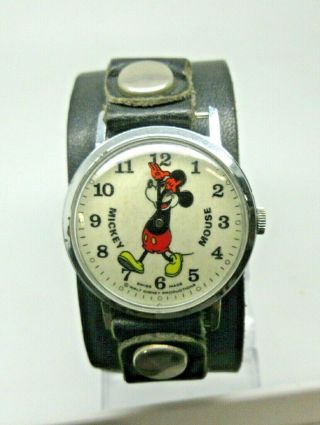 Vintage Bradley Mickey Mouse Watch - Walt Disney Productions - Swiss Made