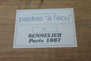 50 Piece Vintage Sennelier Soft Pastels Wood Box Set a l ' ecu Paris 1887 5