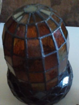 vintage stained glass acorn hanging light shade 8