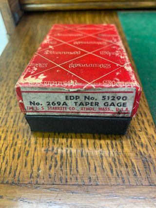 Vintage The L.  S.  Starrett Co.  No.  269 A Taper Gauge Tool 51290 B00x6b0mee