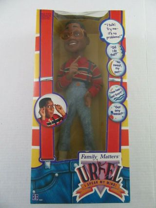 Vintage Steve Urkel Talking Doll 1991 Hasbro Toys Family Matters Tv Show 17”