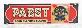 Vintage Pabst Blue Ribbon Beer Good Old Time Flavor Light Up Bar Beer Sign 6