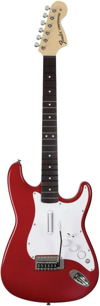 Rock Band Fender Wooden Stratocaster Guitar Xbox 360 RARE Collectible 7