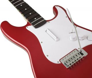 Rock Band Fender Wooden Stratocaster Guitar Xbox 360 RARE Collectible 9