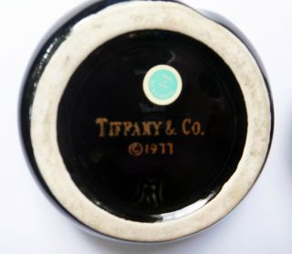 Tiffany & Co.  Sleeping Black Cat Ceramic Jewelry Trinket Box Vintage 1977 7